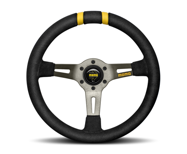 Momo MODDRIFT Steering Wheel 330 mm -  Black Suede/Anth Spokes/2 Stripes MOMO Steering Wheels  AXOPROS