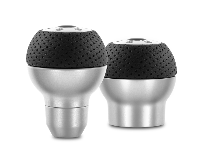 Momo Race Shift Knob - Aluminum, Black Airleather Insert MOMO Shift Knobs  AXOPROS