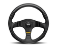 Momo Team Steering Wheel 300 mm - 4 Black Leather/Black Spokes MOMO Steering Wheels  AXOPROS