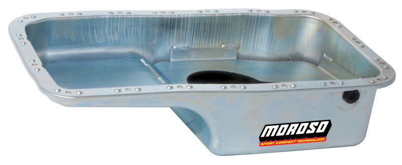 Moroso Acura/Honda 1.6L B16A3 Stock (w/Oil Drainbacks) Wet Sump 4qt 6in Steel Oil Pan Moroso Oil Pans  AXOPROS
