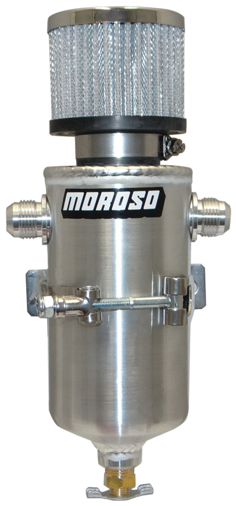 Moroso Breather Tank/Catch Can - Two -10An Male Fittings - Aluminum Moroso Oil Catch Cans  AXOPROS