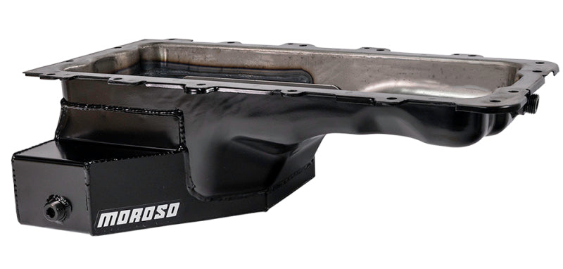 Moroso Ford 4.6/5.4L (w/Rear Sump) Road Race Baffled Wet Sump 8qt 6.5in Steel Oil Pan Moroso Oil Pans  AXOPROS