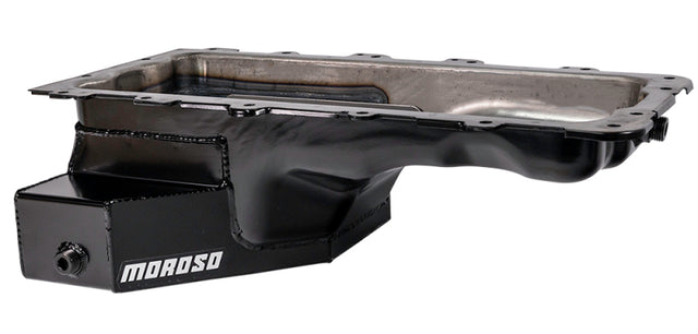 Moroso Ford 4.6/5.4L (w/Rear Sump) Road Race Baffled Wet Sump 8qt 6.5in Steel Oil Pan Moroso Oil Pans  AXOPROS