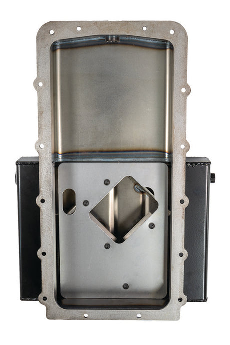 Moroso Ford 5.0 Coyote/Cobra (w/Rear Sump) Road Race Baffled Wet Sump 9.5qt 4.5in Steel Oil Pan Moroso Oil Pans  AXOPROS