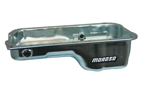 Moroso Honda 2.2/2.3L H Series Stock (w/Oil Drainbacks) Wet Sump 4qt 5.25in Steel Oil Pan Moroso Oil Pans  AXOPROS