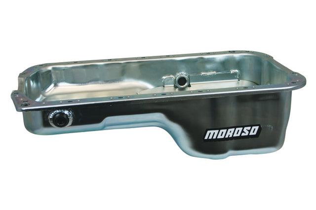 Moroso Honda 2.2/2.3L H Series Stock (w/Oil Drainbacks) Wet Sump 4qt 5.25in Steel Oil Pan Moroso Oil Pans  AXOPROS