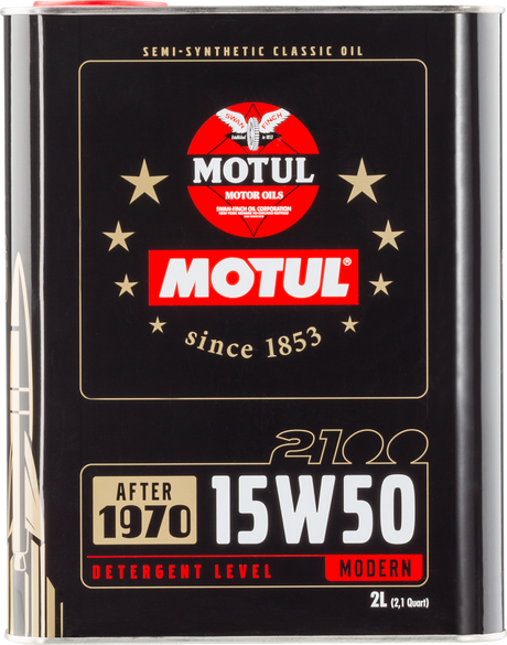 Motul 15W50 Classic 2100 Oil - 10x2L Motul Motor Oils  AXOPROS