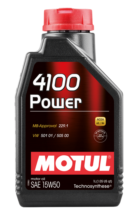 Motul 1L Engine Oil 4100 POWER 15W50 - VW 505 00 501 01 - MB 229.1 Motul Motor Oils  AXOPROS