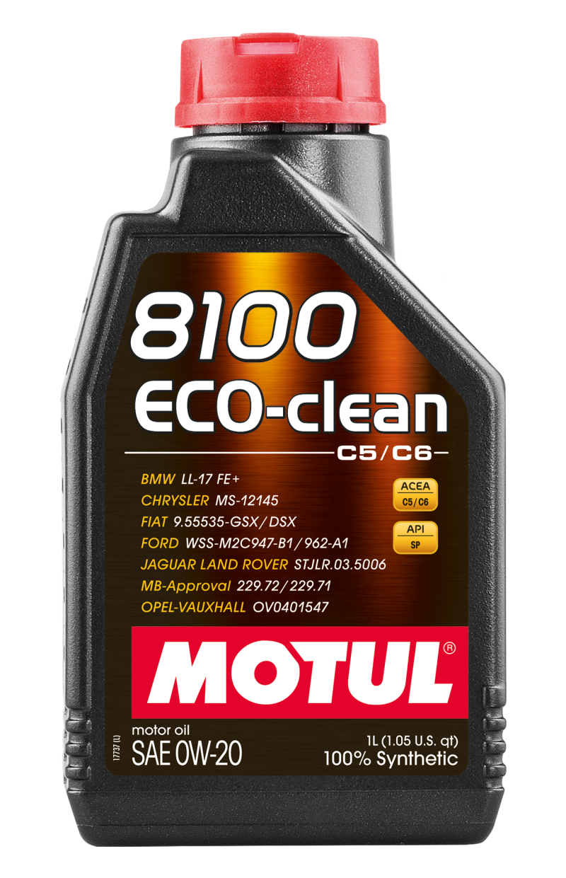 Motul 1L Synthetic Engine Oil 8100 Eco-Clean 0W20 Motul Motor Oils  AXOPROS