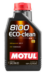 Motul 1L Synthetic Engine Oil 8100 Eco-Clean 0W20 Motul Motor Oils  AXOPROS
