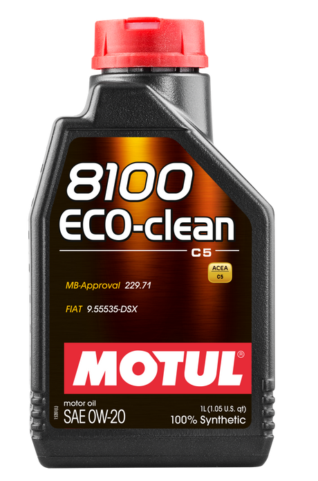 Motul 1L Synthetic Engine Oil 8100 Eco-Clean 0W20 Motul Motor Oils  AXOPROS