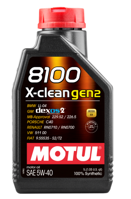 Motul 1L Synthetic Engine Oil 8100 X-CLEAN Gen 2 5W40 Motul Motor Oils  AXOPROS