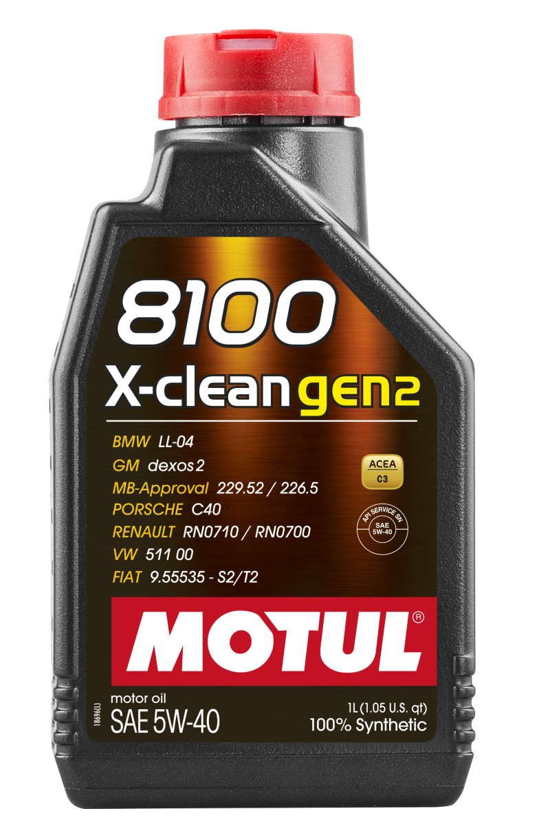 Motul 1L Synthetic Engine Oil 8100 X-CLEAN Gen 2 5W40 Motul Motor Oils  AXOPROS