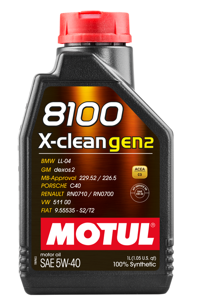 Motul 1L Synthetic Engine Oil 8100 X-CLEAN Gen 2 5W40 Motul Motor Oils  AXOPROS