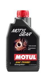Motul 1L Transmission MOTYLGEAR 75W80 - Technosynthese - API GL-5 / MIL-L-2105D Motul Gear Oils  AXOPROS