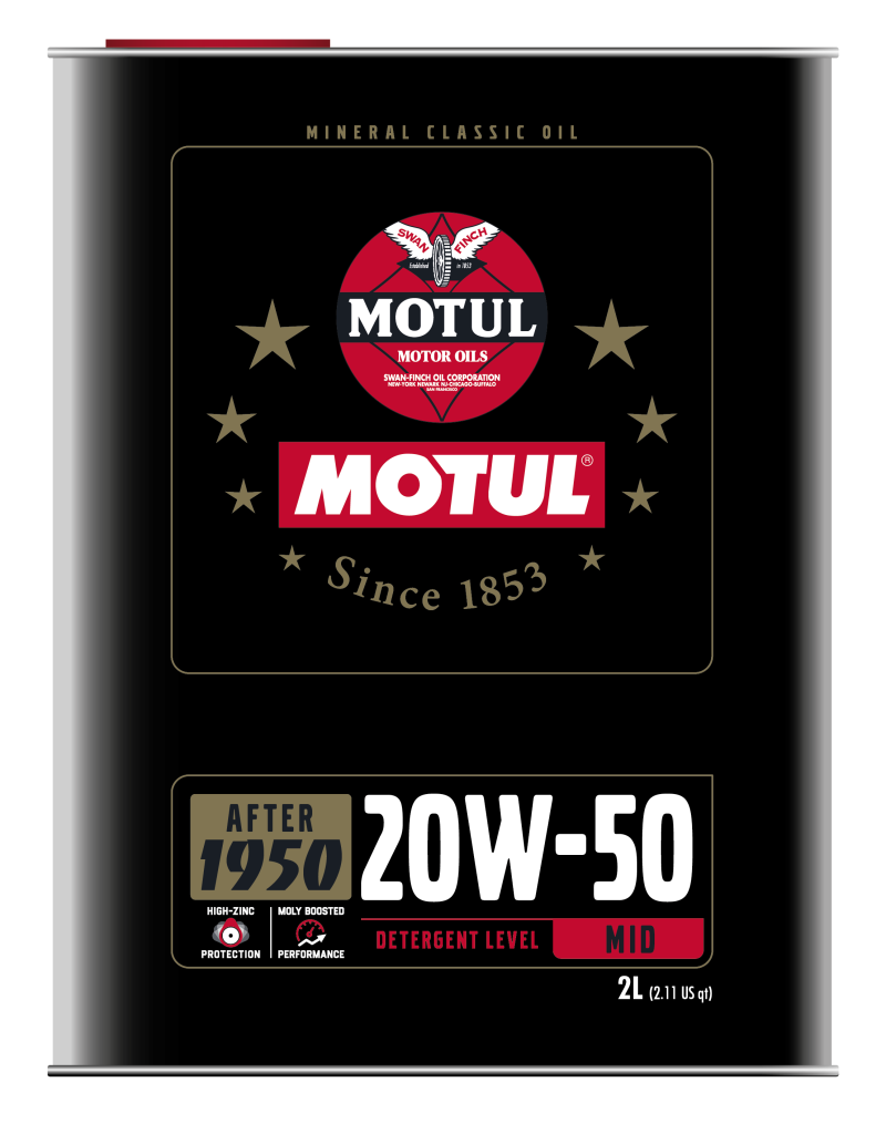 Motul 20W50 Classic Performance Oil - 10x2L Motul Motor Oils  AXOPROS