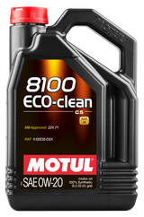 Motul 5L Synthetic Engine Oil 8100 0W20 Eco-Clean Motul Motor Oils  AXOPROS