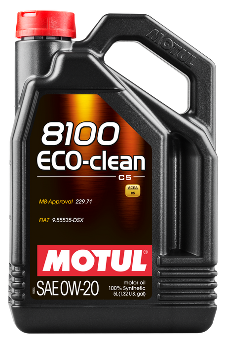 Motul 5L Synthetic Engine Oil 8100 0W20 Eco-Clean Motul Motor Oils  AXOPROS