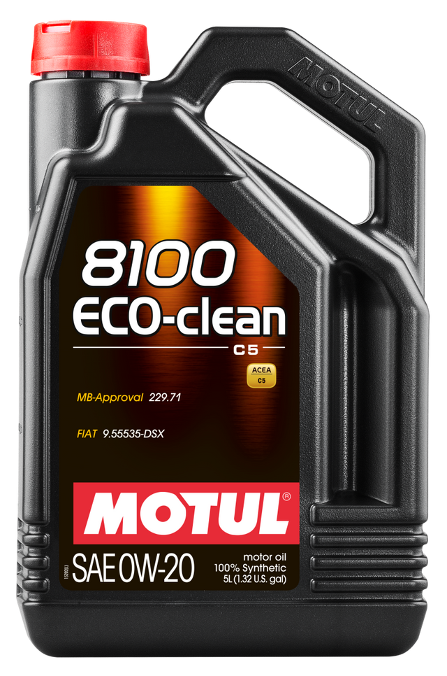 Motul 5L Synthetic Engine Oil 8100 0W20 Eco-Clean Motul Motor Oils  AXOPROS