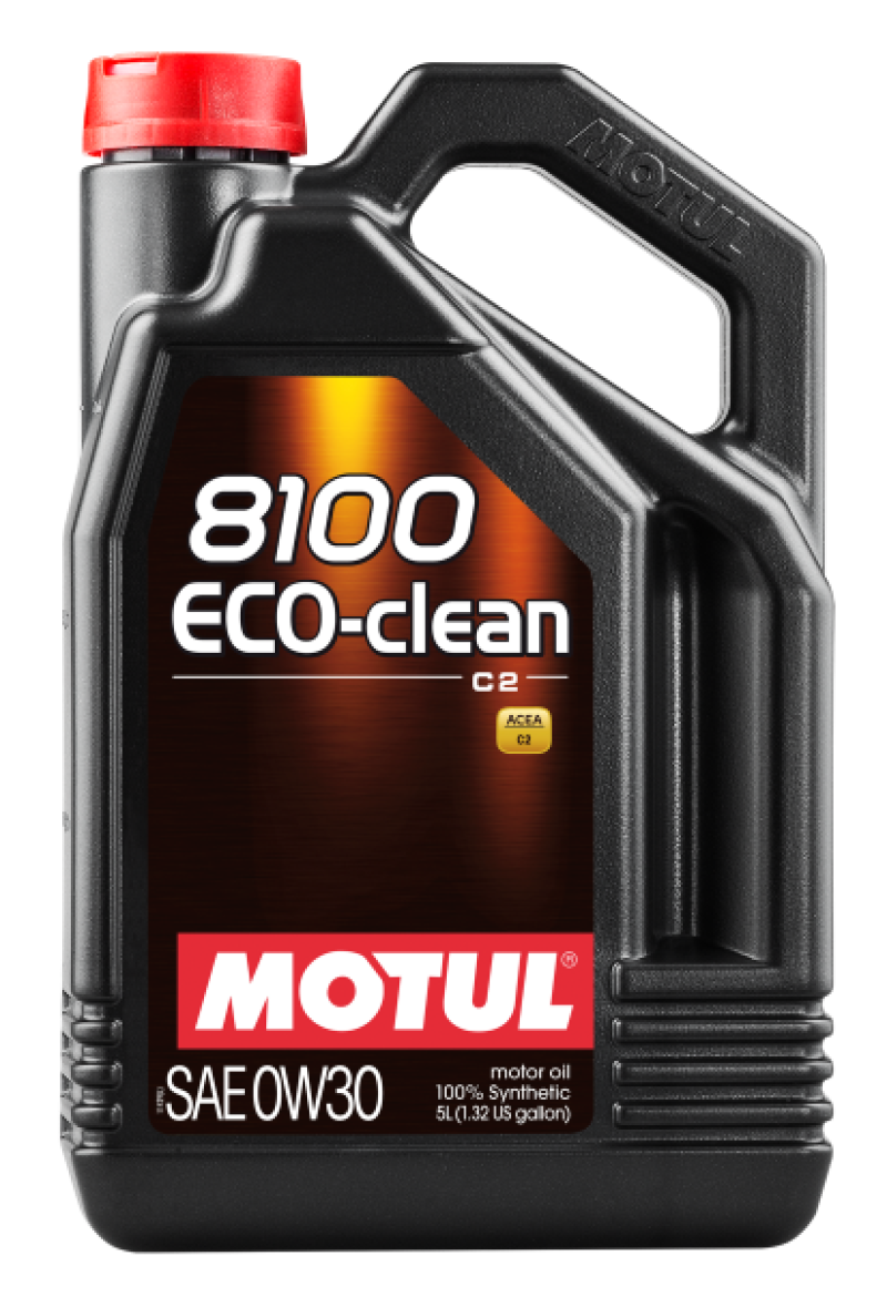 Motul 5L Synthetic Engine Oil 8100 0W30 4x5L ECO-CLEAN  ACEA C2 API SM ST.JLR 03.5007 Motul Motor Oils  AXOPROS