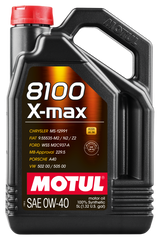 Motul 5L Synthetic Engine Oil 8100 0W40 X-MAX - Porsche A40 Motul Motor Oils  AXOPROS