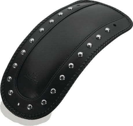 Mustang 00-17 Harley Softail FLSTS, FLSTN, FLSTC w/Stud Plate Fender Bib w/Studs - Black Mustang Motorcycle Fender Bibs  AXOPROS