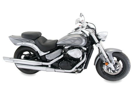 Mustang 05-11 Suzuki Boulevard M50 Standard Touring 2PC Seat - Black Mustang Motorcycle Two-Piece Motorcycle Seats  AXOPROS