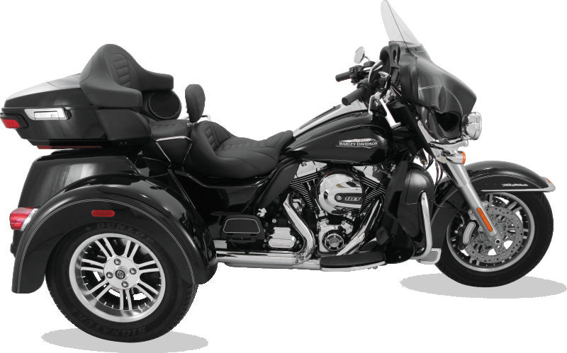 Mustang 08-21 Harley Electra Glide, Rd Glide, Rd King, Str Glide Touring 1PC Seat Deluxe - Black Mustang Motorcycle One-Piece Motorcycle Seats  AXOPROS