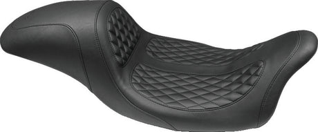 Mustang 08-21 Harley Electra Glide,Rd Glide,Rd King ,Str Glide Hightail Fastback 1PC Seat - Black Mustang Motorcycle One-Piece Motorcycle Seats  AXOPROS