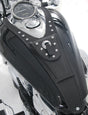 Mustang 10-14 Honda VT1300C Cruiser Tank Bib w/Studs - Black Mustang Motorcycle Tank Bibs  AXOPROS