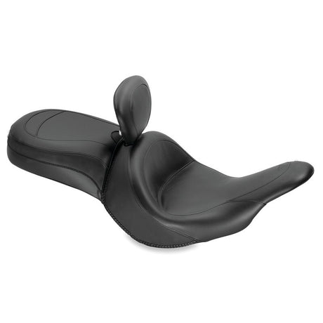 Mustang 11-19 Kawasaki Vulcan 1700, Vaquero Std Touring 1PC Seat w/Driver Backrest - Black Mustang Motorcycle One-Piece Motorcycle Seats  AXOPROS