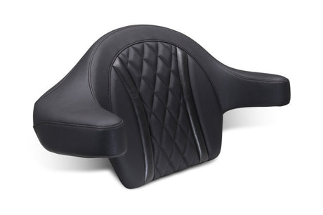 Mustang 23-25 Harley CVO Road Glide (ST) Deluxe Diamond Ext Arm Wrap-around Backrest Black Mustang Motorcycle Backrests  AXOPROS