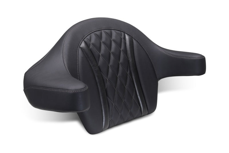 Mustang 23-25 Harley CVO Road Glide (ST) Deluxe Diamond Ext Arm Wrap-around Backrest Black Mustang Motorcycle Backrests  AXOPROS