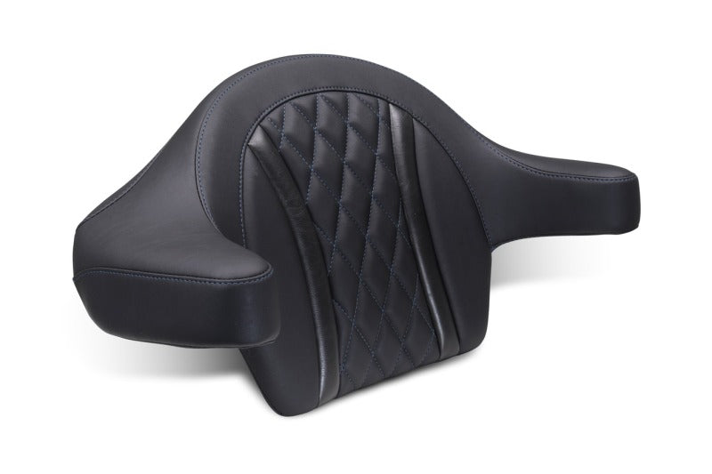 Mustang 23-25 Harley CVO Road Glide (ST) Deluxe Diamond Ext Arm Wrap-around Backrest Black Mustang Motorcycle Backrests  AXOPROS