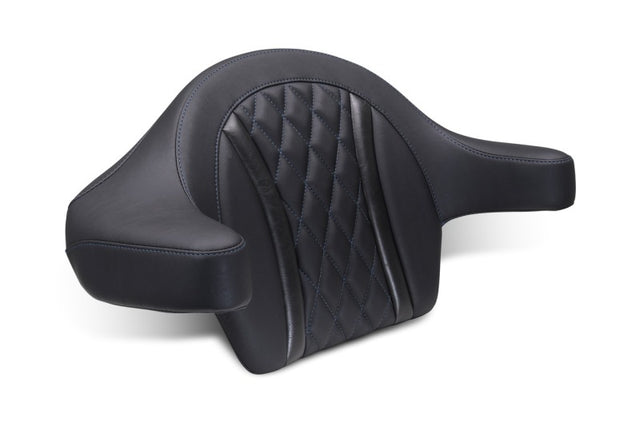 Mustang 23-25 Harley CVO Road Glide (ST) Deluxe Diamond Ext Arm Wrap-around Backrest Black Mustang Motorcycle Backrests  AXOPROS