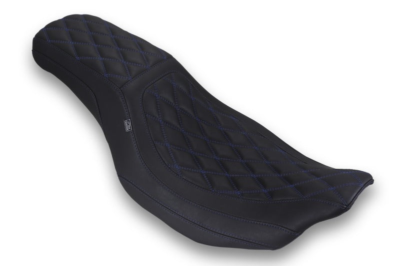 Mustang 23-25 HD Dble Diamond Low Squareback CVO Road Glide (ST), Rd Glide and Str Glide Black/SB Mustang Motorcycle Passenger Motorcycle Seats  AXOPROS