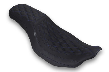 Mustang 23-25 HD Dble Diamond Low Squareback CVO Road Glide (ST), Rd Glide and Str Glide Black/SB Mustang Motorcycle Passenger Motorcycle Seats  AXOPROS