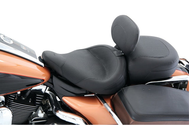 Mustang 83-21 Harley Electra Glide,Rd King Police Standard Touring Passenger Seat Textured - Black Mustang Motorcycle Passenger Motorcycle Seats  AXOPROS
