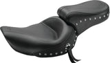 Mustang 91-05 Harley Dyna Standard Touring 1PC Seat w/Studs - Black Mustang Motorcycle One-Piece Motorcycle Seats  AXOPROS