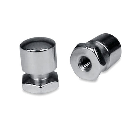 Mustang Solo Mounting Nuts (Pair) - Chrome Mustang Motorcycle Seat Brackets & Frames  AXOPROS