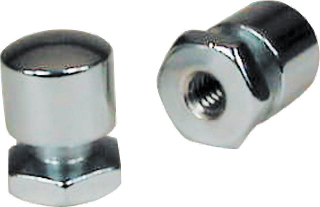 Mustang Solo Mounting Nuts (Pair) - Chrome Mustang Motorcycle Seat Brackets & Frames  AXOPROS