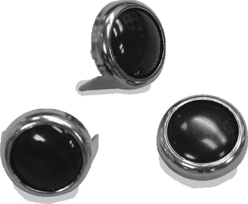 Mustang Studs 12.5mm (Bag of 10) - Black Mustang Motorcycle Seat Brackets & Frames  AXOPROS