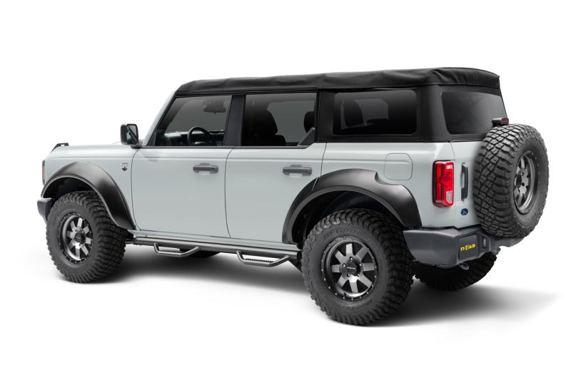 N-Fab Nerf Step 2021 Ford Bronco (4 Door) - Tex. Black - SRW - 3in N-Fab Side Steps  AXOPROS