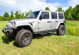 N-Fab Podium LG 2019 Jeep Wrangler JT 4DR Truck - Full Length - Tex. Black - 3in N-Fab Side Steps  AXOPROS