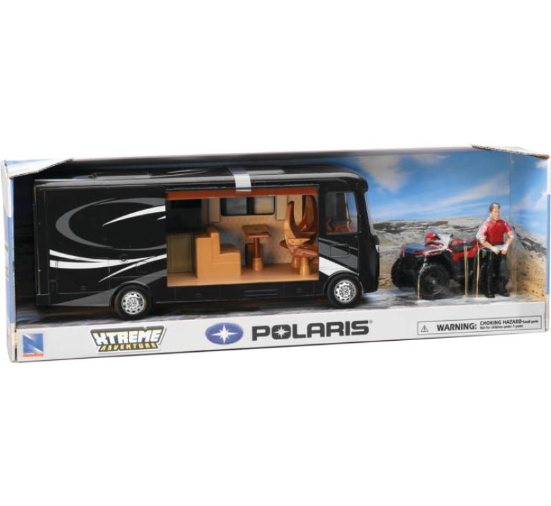 New Ray Toys Polaris Sportsman with RV Van and Figurine New Ray Toys Toys  AXOPROS