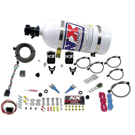 Nitrous Express 03-18 Nissan 350Z/370Z Dual Nozzle (35-150HP) w/10lb Bottle Nitrous Express Nitrous Systems  AXOPROS