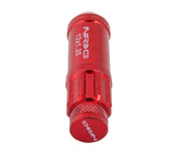 NRG 700 Series M12 X 1.25 Steel Lug Nut w/Dust Cap Cover Set 21 Pc w/Locks & Lock Socket - Red NRG Lug Nuts  AXOPROS