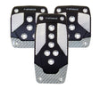 NRG Aluminum Sport Pedal M/T - Black w/Silver Carbon NRG Pedal Covers  AXOPROS
