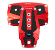 NRG Brushed Aluminum Sport Pedal A/T - Red w/Black Rubber Inserts NRG Pedal Covers  AXOPROS