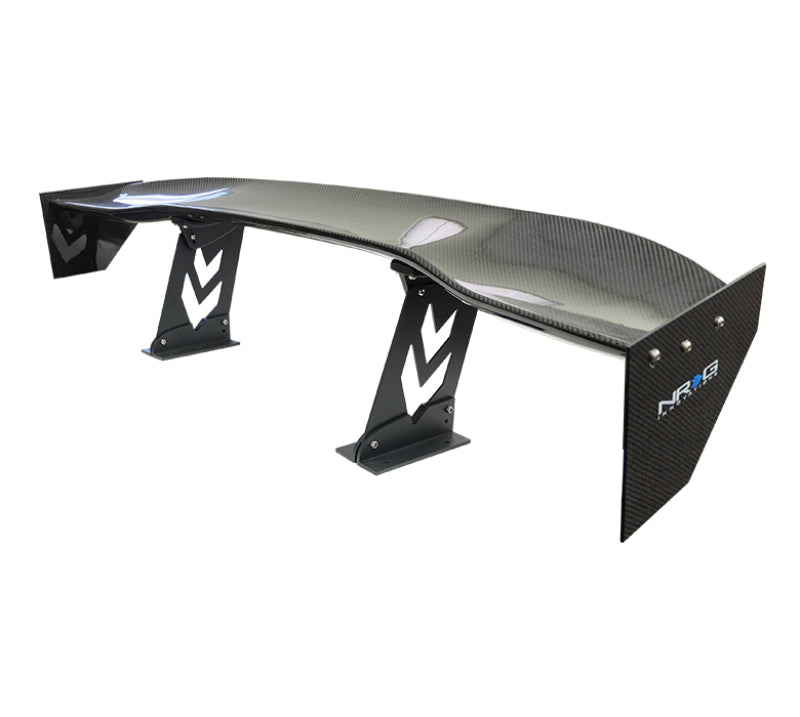NRG Carbon Fiber Spoiler - Universal (59in.) NRG Logo Large End Plates NRG Spoilers  AXOPROS